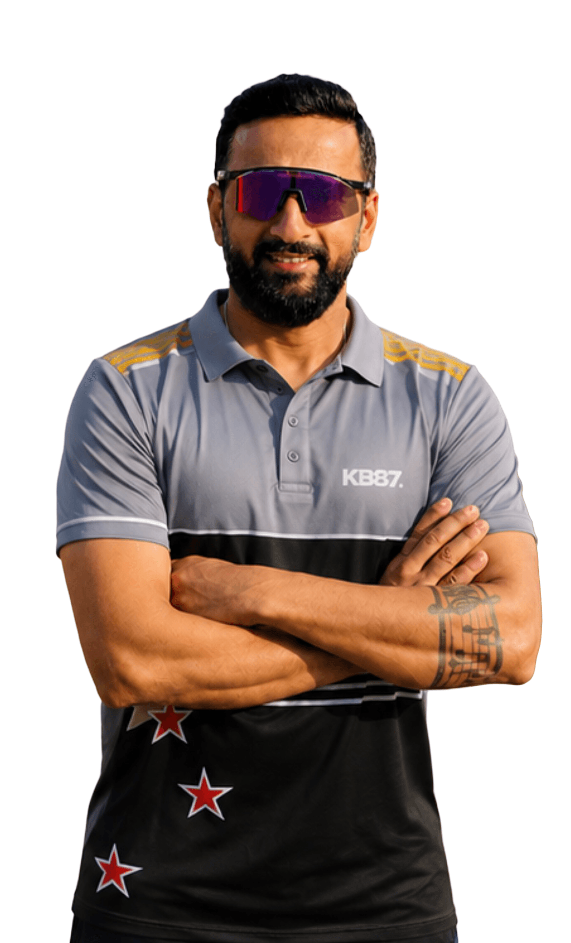 KB87 Performance T-Shirt — Black/Grey
